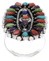 Multicolor Needlepoint Jewelry Silver Ring Size 6 YX35130